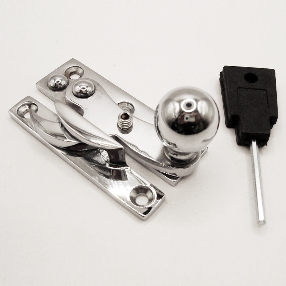 TWC009L/CP • Locking • Polished Chrome • Forged Heavy Claw Sash Fastener